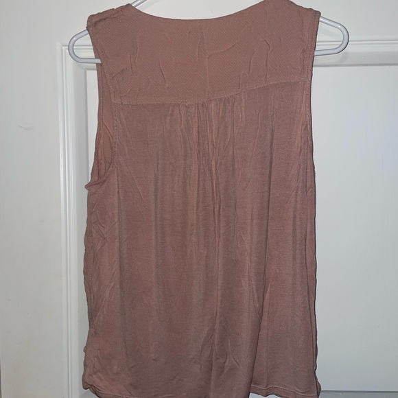 A New Day Light Pink Ruffle Sleeveless Top size X-Large v neck snap blush blouse - Picture 6 of 15